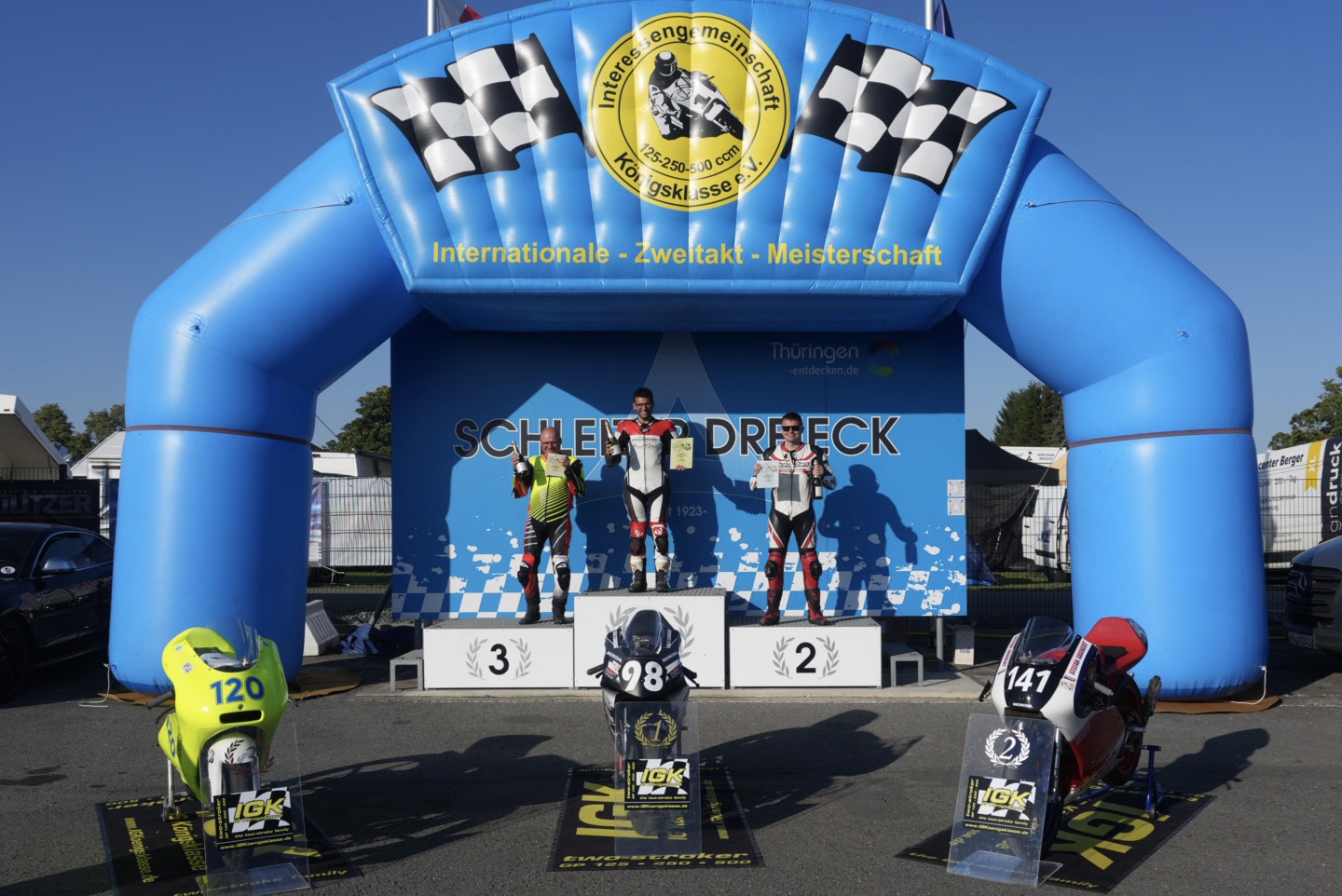 Podium GP125 Rennen 1